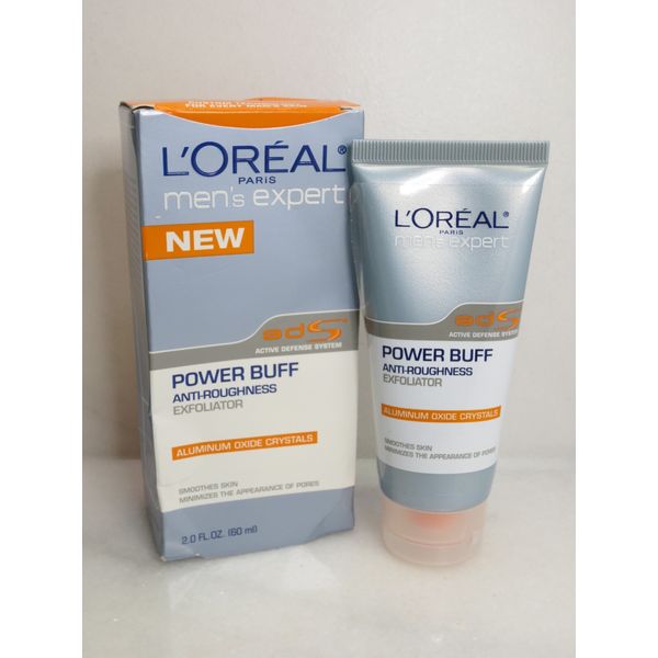 L'OREAL MEN'S EXPERT POWER BUFF ANTI-ROUGHNESS EXFOLIATOR 2 OZ BOXED