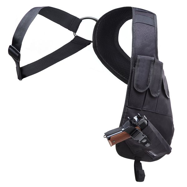 Catsobat Agent FBI Police Stealth Holster Survival Game Military Left Shoulder Right Handed (Shoulder Holster Back)