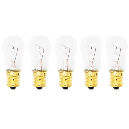 5-Pack Replacement Light Bulb for General Electric PJG25PGTAFKB Refrigerator - Compatible General Electric WR02X12208 Light Bulb