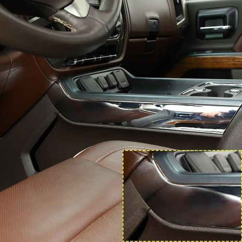 Supagat 2pcs Gear Shift Side Panel Trim Cover Chrome