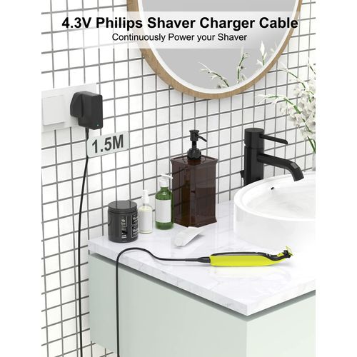4.3V for Philips One Blade Charger A00390 Cable Oneblade UK Plug fit Beard Trimmer QP2520, QP2620, QP2724, BT3206, BT3208, BT405, MG5730, MG5720, MG3720, MG3722, M3730, S1332 Power Adapter