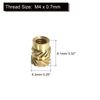 sourcing map M4 Threaded Inserts, 50 Pcs Metric Knurled Nuts Brass Heat-Set Inserts for Plastic, 3D Printing Components