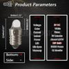 Ruiandsion 6pcs E10 LED Bulb 3V 6000K White LED Bulb for Torchlight Flashlight Torch Headlight,Negative Earth