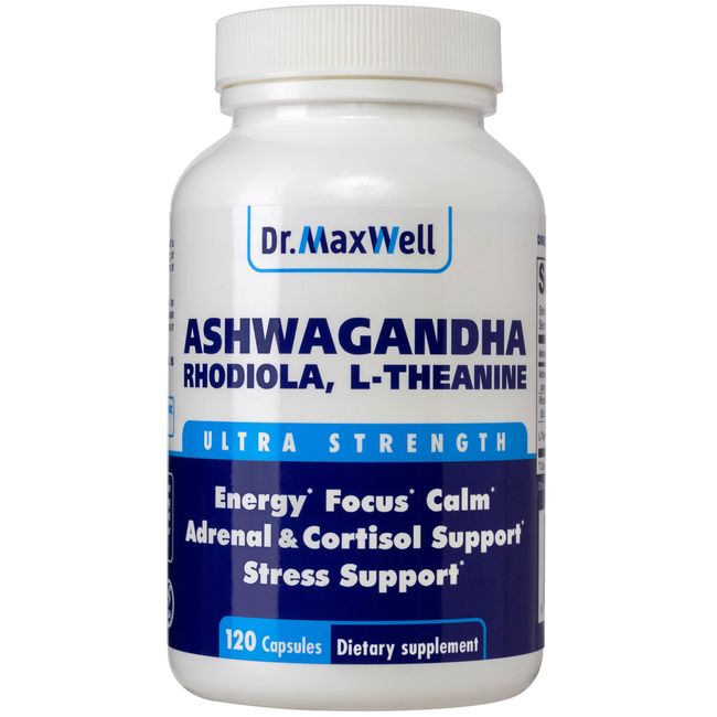 Cortisol Manager Supplement, Supports Relaxation, Mood & Sleep in Times of Occasional Stress, Ashwagandha Rhodiola Adaptogens Supplements, Helps Maintain Normal Cortisol Levels* 120 Capsules, USA