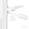 Silver Yale UPVC Window Handle Inline Double Glazing Universal Key Locking Espag - 40mm Spindle