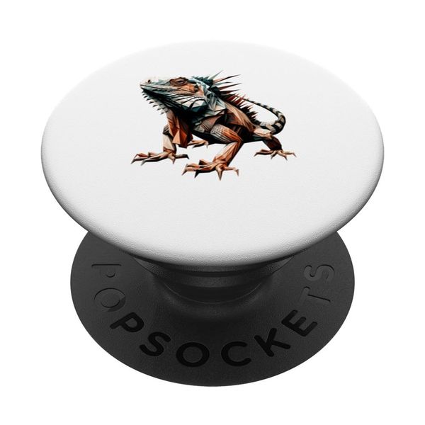 Origami Art Iguana Iguanas PopSockets Adhesive PopGrip