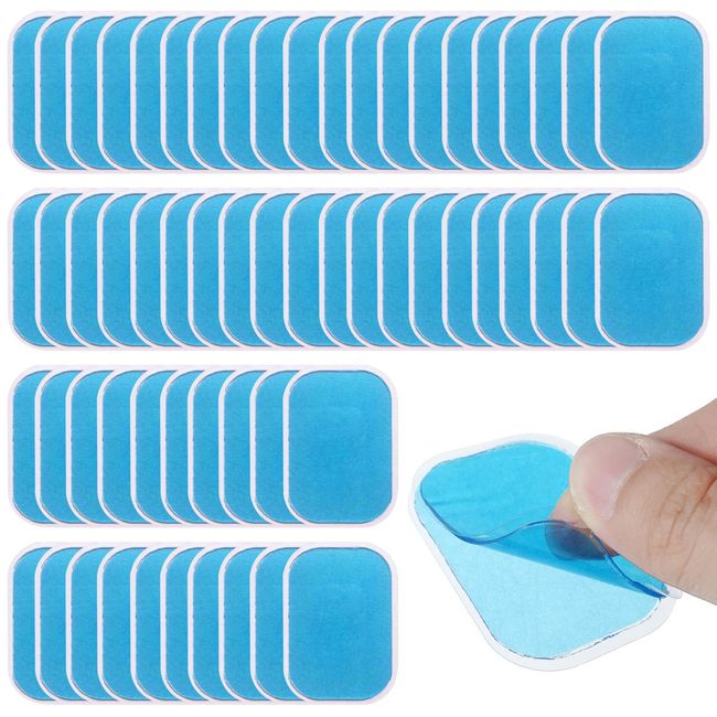 ACHANFLY 60 Stück EMS Gel Pads Bauchmuskeltrainer Gerät Muskelstimulator Gelpads Multifunktionale Hydrogel Pads Elektrisch Abs Sixpack Trainer Gel-Pads Ersatz für Bauch Arm Bein Muskelstimulation