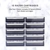 Taconic Shave, Heavyweight All Metal Non-Pivoting Twin Blade Cartridge Razor – Compatible with GIllette Trac II, Personna Twin, and Taconic Twin Blade Refills. -10 Taconic Shave Cartridges included