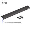 sourcing map Edge Pull Handle 400mm/15.7 Inch Aluminum Alloy Cabinet Drawer Pull Black 4 Pcs