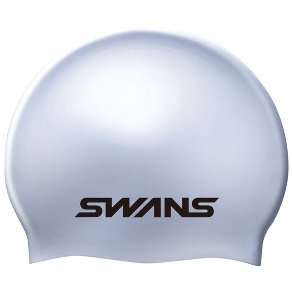 SWANS Swim Cap, Swim Cap, Silicone Cap, SA7 Silver (SIL)