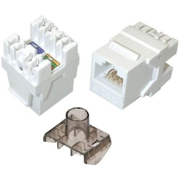 UbiGear Network LOT Keystone 8p8c Cat6 Rj45 Network Socket Punch Down Jack White (10 pcs)