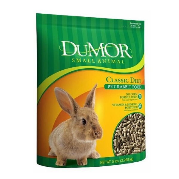 DuMOR 1000830 Small Animal Classic Diet Corn-Free 5 lbs. Pellet Pet Rabbit Food