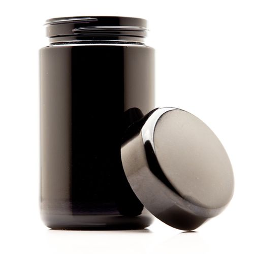 Infinity Jars 150 ml (5.07 fl oz) 10-Pack Tall Black Ultraviolet Refillable Empty Glass Screw Top Jar