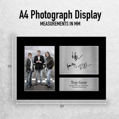 HWC Trading A4 Top Gear Clarkson, May, Hammond Gifts Printed Signed Autograph Picture for TV Show Fans