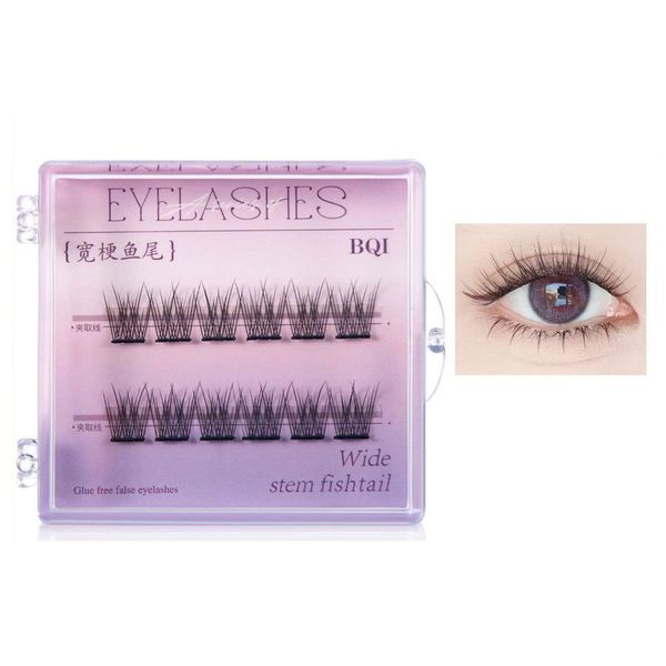 BQI No Glue False Eyelashes Trial Wide Stem Fishtail B7642A