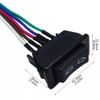 2Pcs 5-Pin/Wire 15cm Car Window Power Switchs Universal UP/DOWN Red LED Lighted DC12V 24V 20A