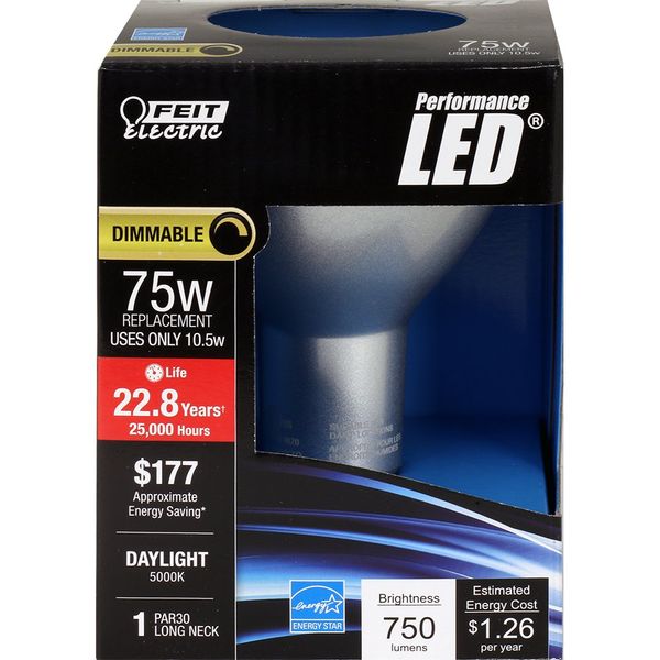 Feit Electric PAR30L/850/LEDG11 75W Equivalent Daylight Dimmable LED Light Bulb