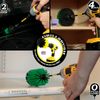 Drillbrush Green Kitchen Drill Brushes with Long Reach Extender - Oven, Flooring