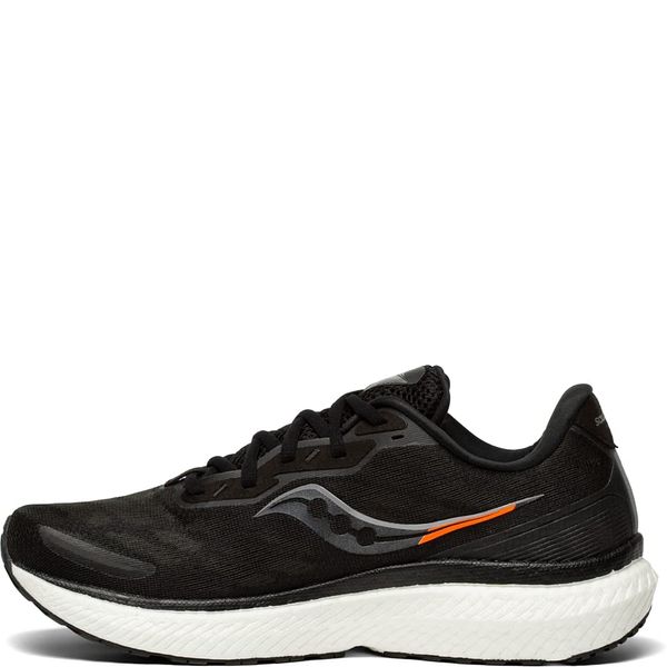 Saucony Men's Triumph 19 Running Shoe, Black/White, 10