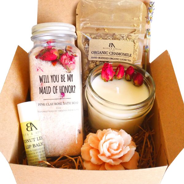 Beets and Apples Maid of Honor Gift, Maid of Honor Spa Gift Set, MOH Proposal Gifts, Spa Gift Set Will You Be My Maid of Honor, Bridal Party Gifts, Personalized Wedding Gift (Maid of Honor)