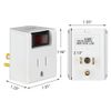DEWENWILS Grounded Single Port Power Adapter with On/Off Switch 15A 280J  White