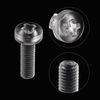 sourcing map M3x10mm Plastic Phillips Bolts 100pcs PC Pan Head Machine Screws Transparent