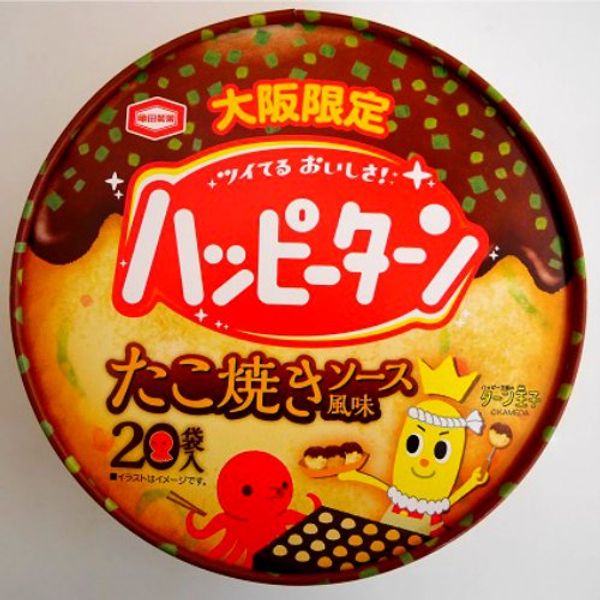 Kameda Seika [Osaka Limited] Happy Turned Takoyaki Sauce Flavor, 20 Sheets