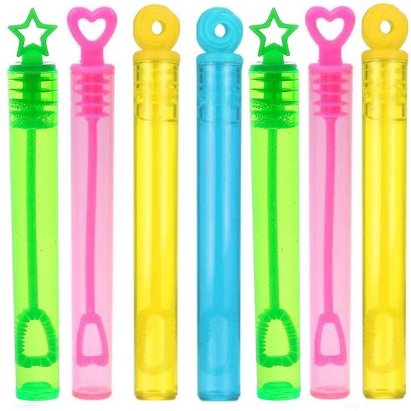 4pcs Assorted Bubbles Wands Kids Adults Summer Fun Birthday Wedding Hen Night Party Bag Fillers Favours Table Decorations