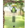 Sunset Vista Designs Happy Frog Wind Chime, 36", Green