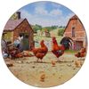 Mug Coaster Tray Tea Set Cockerel & Hen Kitchen Tableware Farm Print Design