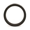 Chisel Stainless Steel Black IP- Plated with Wire Inlay Ring