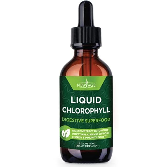 Chlorophyll Liquid Drops - All-Natural Concentrate – Energy Booster, Digestion and Immune System Supports, Internal Deodorant -Alternative to Capsules, Pills, Powder, Tablets for Acne- 120 Servings