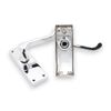 Infinity Decor Pack of Polished Chrome Victorian Scroll Lever Latch Door Handle on Rectangular Backplate Pull Handle Set Interior Doors Privacy Lock