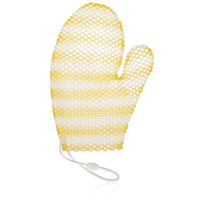 Spa Treatment Stimulite Honeycomb Bath Mitt Gold & White