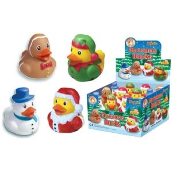 12 X Christmas Rubber Bath Ducks