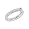 Sterling Silver Textured Oval Pearl Enhancer Shortener Push Clasp