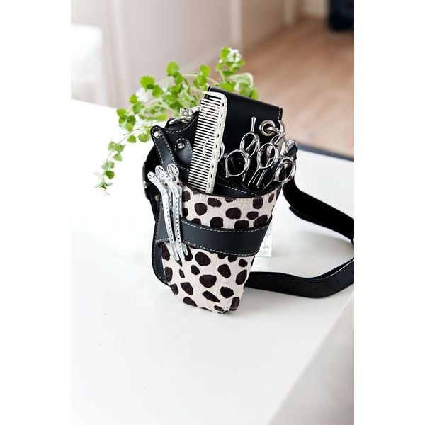 Dalmatian Scissor Case (Genuine Leather 5 Pieces)