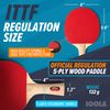 JOOLA Family Premium Table Tennis Bundle Set - 4 Regulation Ping Pong Paddles, 10 Training 40mm Ping Pong Balls, and Carrying Case - For Training and Recreational Play - Indoor and Outdoor Compatible