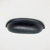 Black Hammered Knob & Cup Handle Cabinet - Drawer Pull Door Knob Kitchen Replacement Knob (Cup Handle)