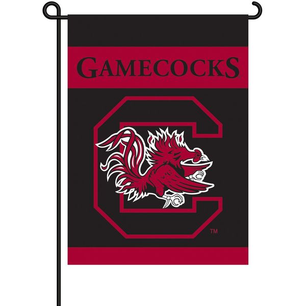 BSI PRODUCTS, INC. - S. Carolina Gamecocks 2-Sided Garden Flag & Plastic Pole with Suction Cups - USC Football Pride - Durable for Indoor and Outdoor Use - Great Fan Gift Idea - South Carolina