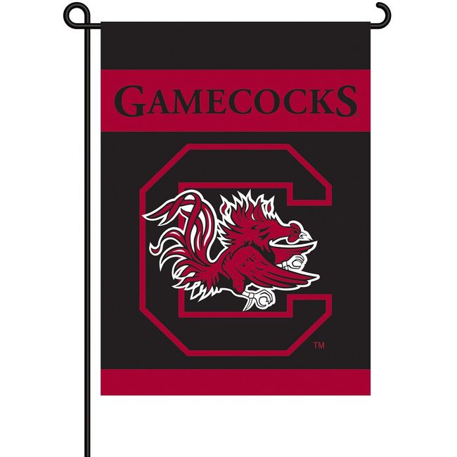 BSI PRODUCTS, INC. - S. Carolina Gamecocks 2-Sided Garden Flag & Plastic Pole with Suction Cups - USC Football Pride - Durable for Indoor and Outdoor Use - Great Fan Gift Idea - South Carolina