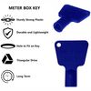 SUL Meter Box Key - Triangle Key - Electric Meter Key - Gas Meter Key - Triangle Socket Spanner Key - 2 Pack – Blue