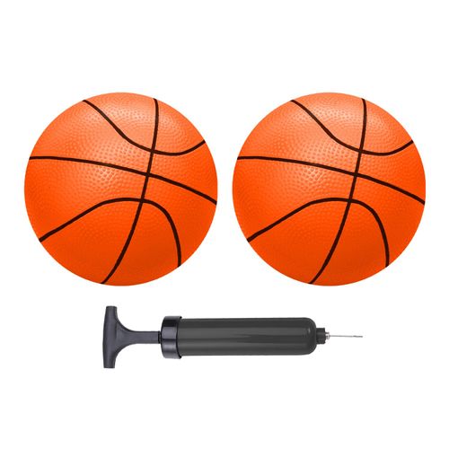 ABAJI Mini Basketballs Orange 2 Pack 5" Set with Pump Needle Durable Material for Mini Hoop 3+ Years Toddlers Kids Teenagers for Pool Indoors Outdoors