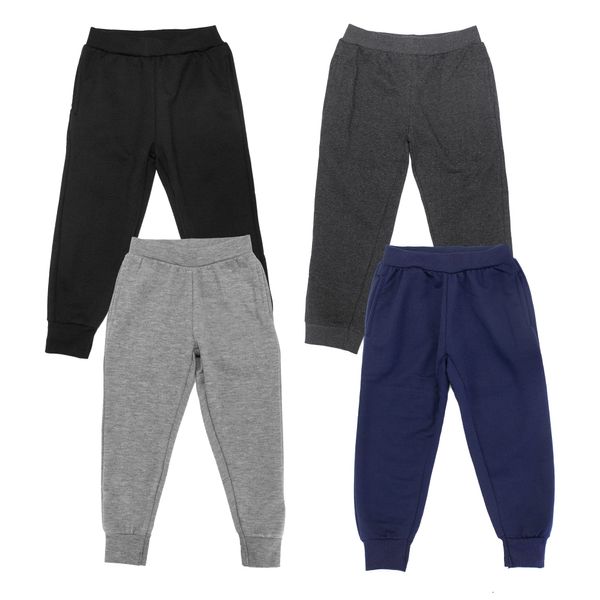 Studio 3 Boy’ Sweatpants – 4 Pack Active Fleece Jogger Pants (Size: 5/6)