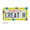 FD&D Custom License Plate Frame,Starter Kit with Blue Daisy and Red Ladybug