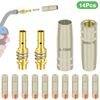 14pcs MB-15AK MIG MAG Welding Torch Gun Kit 0.03" M6 Contact Tip Nozzle Diffuser