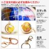 PIEARTH Natural Stone Globe Keychain (Bag Type) Blue x Gold