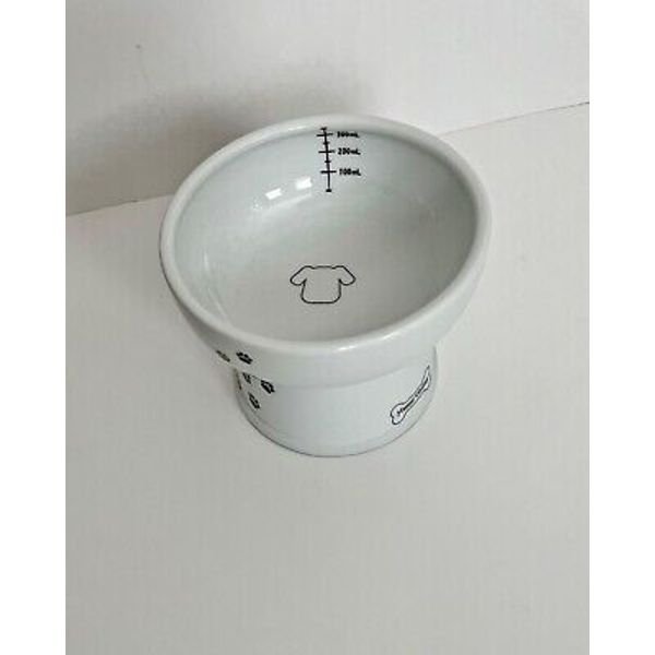 NECOICHI Raised Dog Food Water Bowl w/Measurement Lines, Dishwasher & Microwave