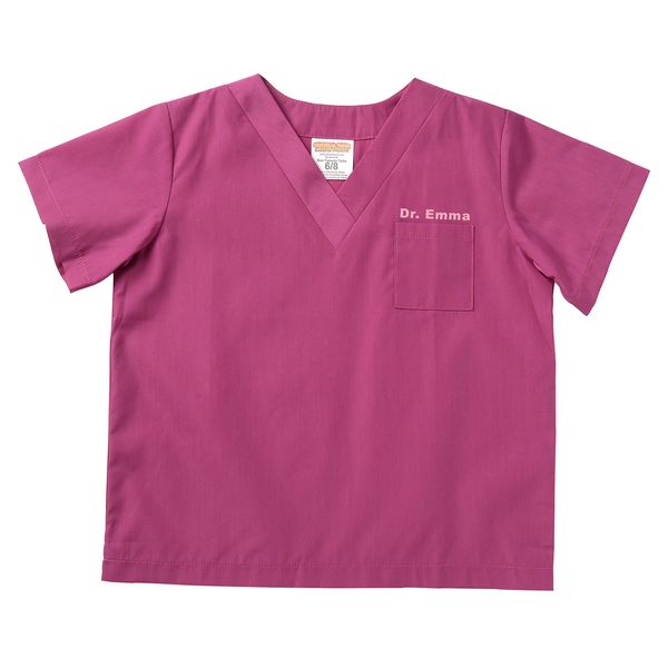 Personalized Doctor Scrubs Set (4/6, Fuchsia Pink)
