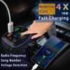 Bluetooth5.0 FM Transmitter Car Adapter PD18W+2 USB Charger Adapter LED & U Disk